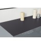 Commode de rangement gris graphite et verre gris