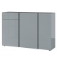 Buffet de séjour design gris graphite et verre gris
