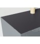 Buffet de séjour design gris graphite et verre gris