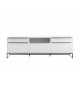 Meuble TV design blanc laqué mat 215 cm
