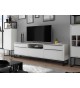 Meuble TV design blanc laqué mat 215 cm