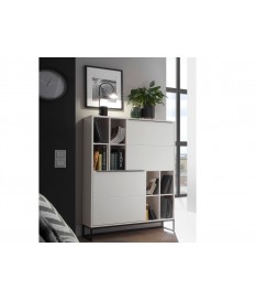 Meuble buffet haut blanc laqué mat
