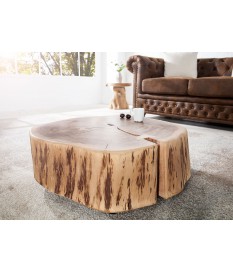 Table de nuit, table d'appoint, table basse / Bois massif Acacia