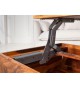 Table basse plateau relevable bois et métal