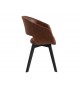 Chaise rétro vintage simili cuir marron