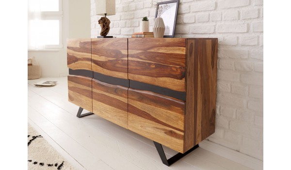 Buffet bois massif et métal 150 cm / Sesham