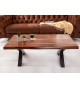 Table basse design bois massif et métal