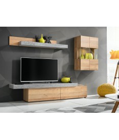 Meuble TV design - Vitrine & étagère murale