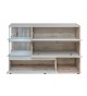 Buffet design gris clair et bois 120 cm