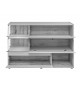 Buffet design blanc laqué et noyer foncé 120 cm