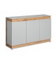 Buffet gris perle et bois - 3 Portes