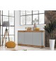 Buffet gris perle et bois - 3 Portes