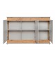 Buffet gris perle et bois - 3 Portes