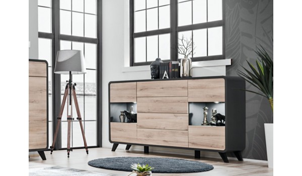 Buffet scandinave avec éclairage Led