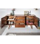 Buffet en acacia brun et déco doré