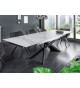 Table design en céramique effet marbre blanc