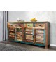 Buffet industriel 4 portes, 4 tiroirs - Bois recyclé