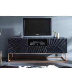 Meuble TV contemporain bois et métal