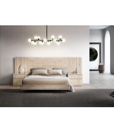 Lit double 160x200 avec chevets & tête de lit