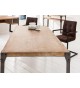 Table rectangulaire industrielle bois et métal