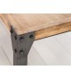 Table rectangulaire industrielle bois et métal