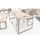Table rectangulaire industrielle bois et métal