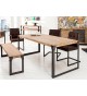 Table acier et bois industriel 200 cm