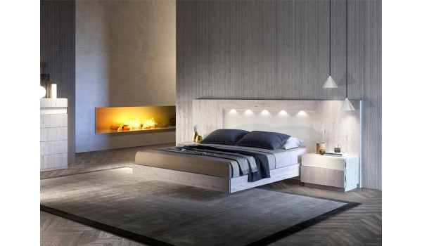 Lit adulte 160x200 - Chevets & tête de lit Led