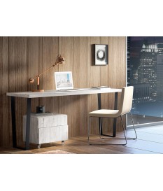Bureau avec caisson à roulettes