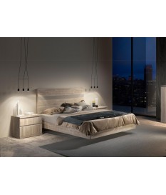 Lit moderne 160X200 avec chevets & tête de lit