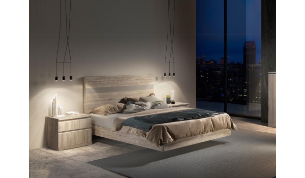 Lit moderne 160X200 avec chevets & tête de lit