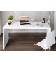 Bureau simple laqué blanc brillant 140cm