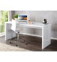 Bureau simple laqué blanc brillant 140cm