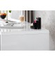 Bureau simple laqué blanc brillant 140cm