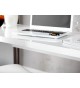 Bureau simple laqué blanc brillant 140cm