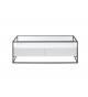 Table basse blanche et verre
