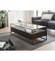 Table basse noir et verre