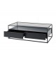 Table basse noir et verre