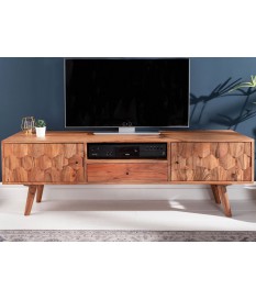 Meuble tv scandinave / Effet marqueterie 3D