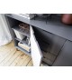 Buffet design laqué blanc et gris façades retournable