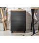 Bureau d'angle bois et métal 2 tiroirs pas cher