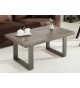 Table basse rectangulaire en bois et pied métal design