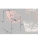Chaise pivotante matelassée marron avec accoudoir