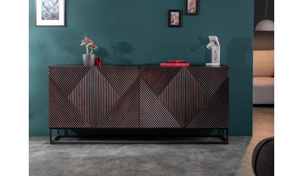 Buffet design bois et métal - 4 portes