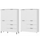 Buffet haut blanc-Gris effet marbre