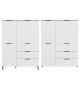 Buffet haut blanc-Gris effet marbre