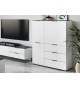 Buffet haut blanc-Gris effet marbre
