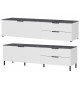 Meuble TV blanc - Gris effet marbre