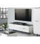 Meuble TV blanc - Gris effet marbre