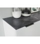 Meuble TV blanc - Gris effet marbre
